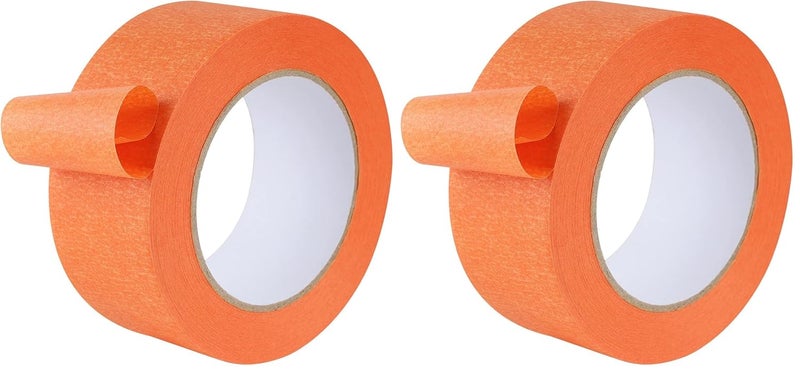 Lichamp Wide Orange Painters Tape 2 inch, 1pc Medium Adhesive Orange Masking Tape, 1.95 inches x 55 Yards (Pack of 2) - Image 1